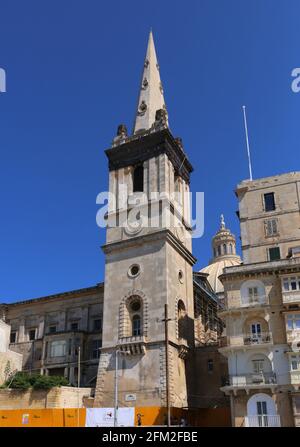 Valletta. Malta. St. Paul`s pro-cathedral, Anglican church of the Diocese of Europe. Stock Photo